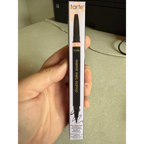 Tarte Double Take Awake Micro Liquid Eyeliner and Brightener Black NEW IN BOX - Picture 1 of 3